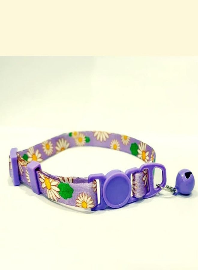 KittuPet Designer Printed Cat Collar | Nylon Material with Bell & Safety Buckle for Kitten - Image 2